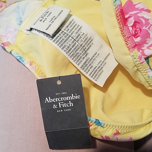 A&F Yellow Floral Bikini Top - Picture 2 of 4